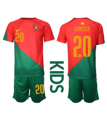 Maillot de foot le Portugal Joao Cancelo #20 Domicile enfant Monde 2022 Manches Courte (+ pantalon court)